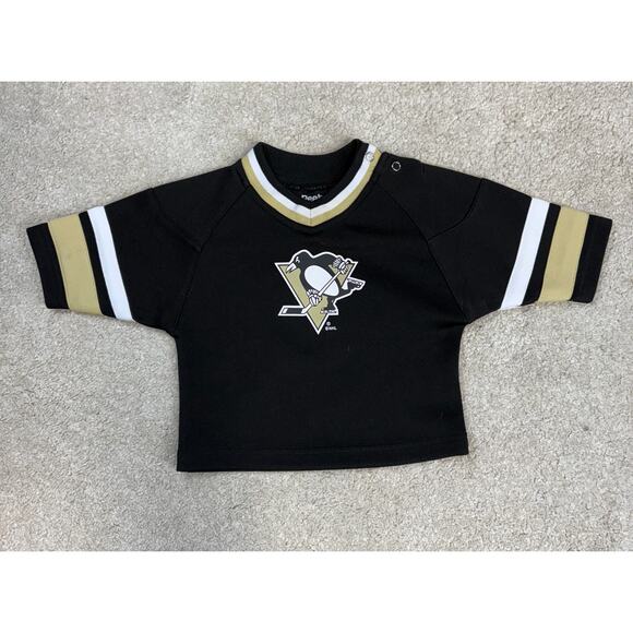 Reebok Baby Pittsburgh Penguins Robo-Penguin Logo Jersey Size 12 Months - Picture 1 of 4